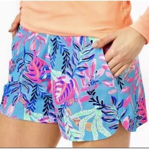 Lilly Pulitzer Ocean View Shorts You've Been Spotted Women's Size Large